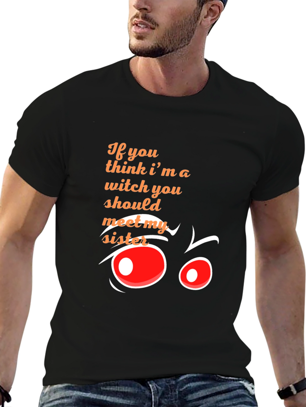 Witchy Sister Graphic Tee - Funny Halloween Shirt