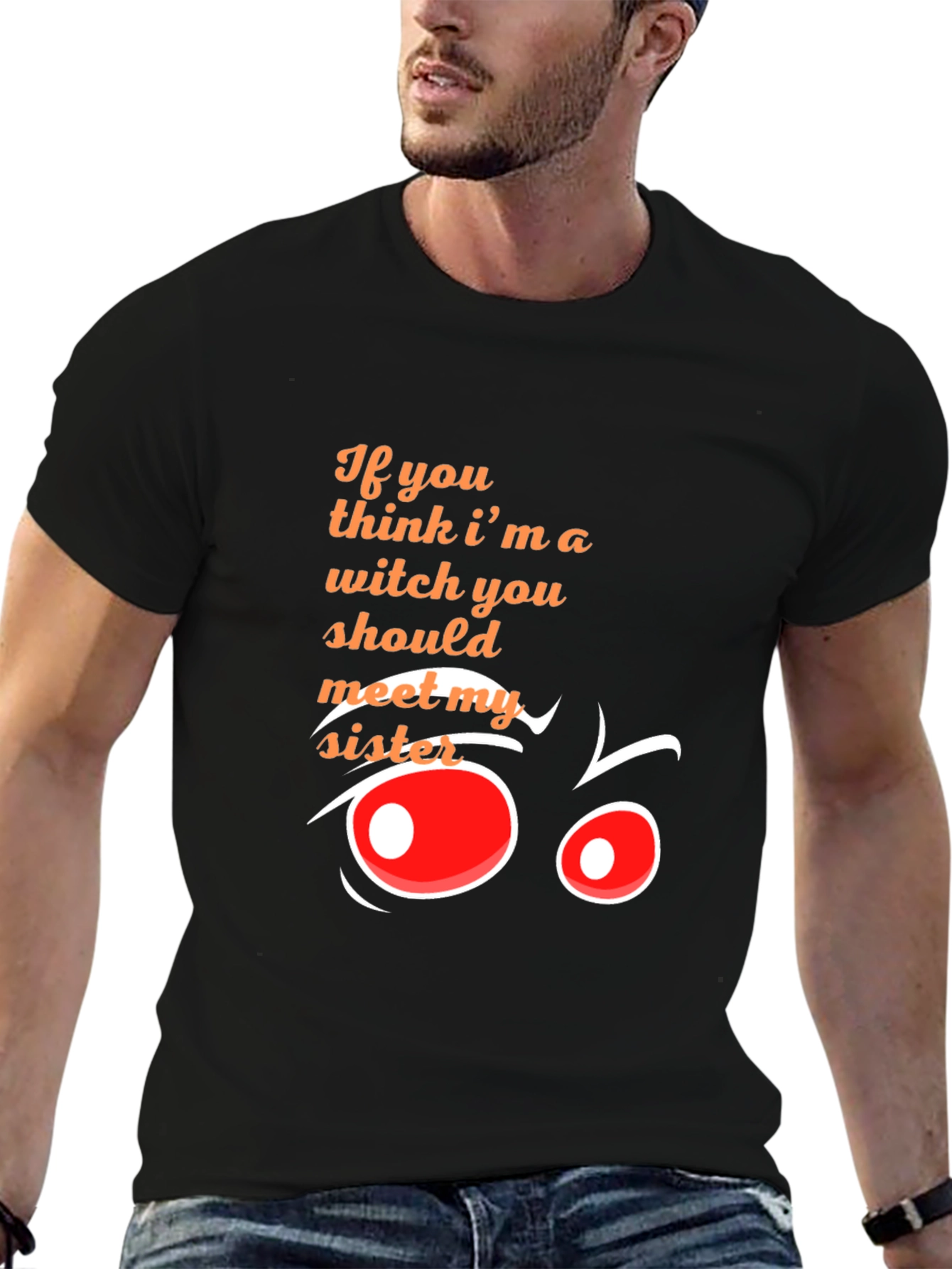Witchy Sister Graphic Tee - Funny Halloween Shirt