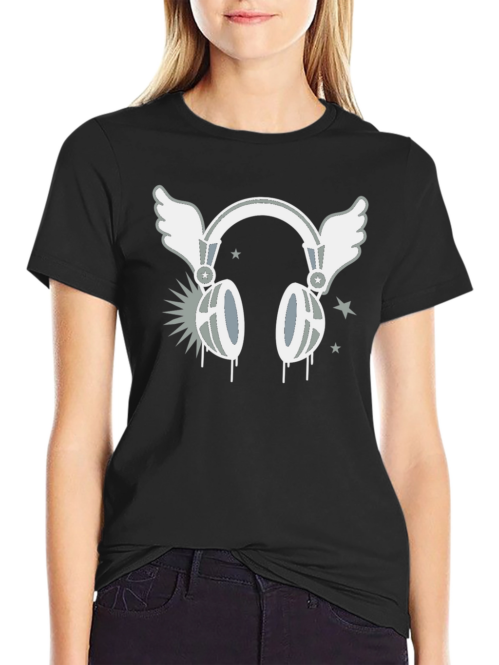 Winged Headphones Graphic T-Shirt - Music Lover Tee