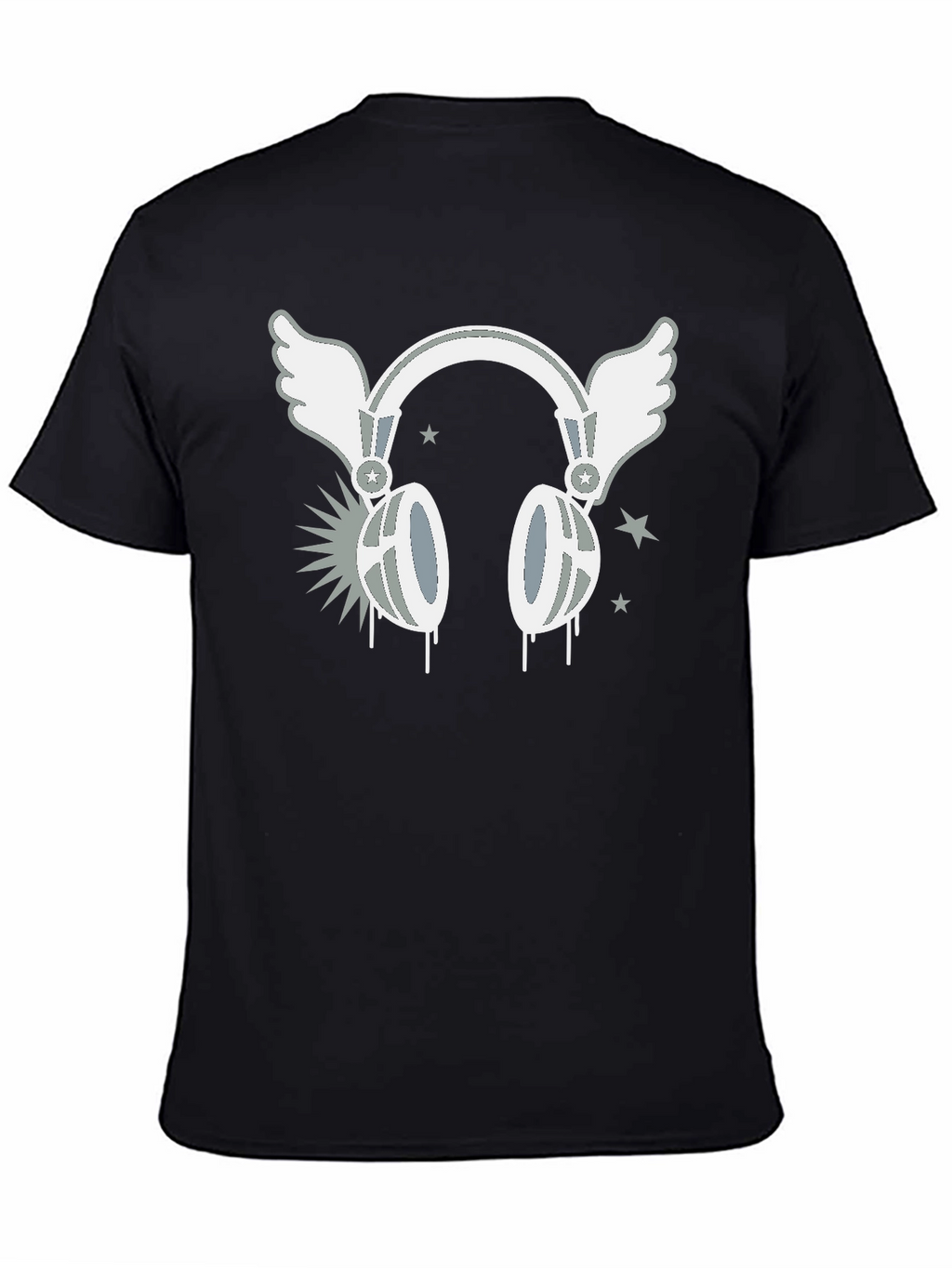 Winged Headphones Graphic T-Shirt - Music Lover Tee