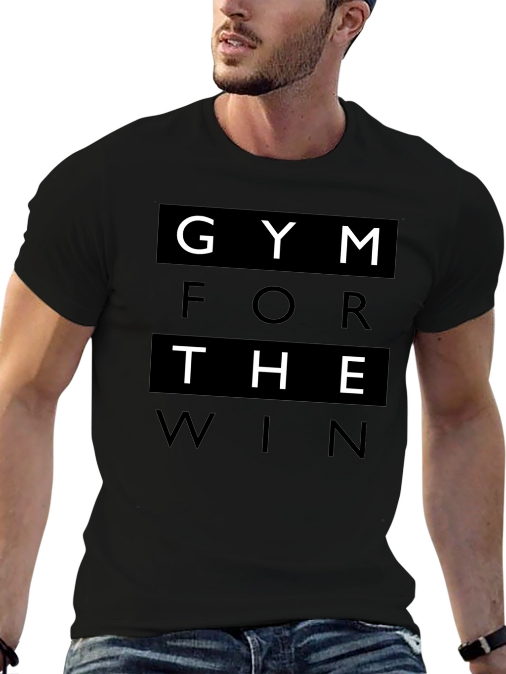 Gym For The Win Black Graphic Tee
