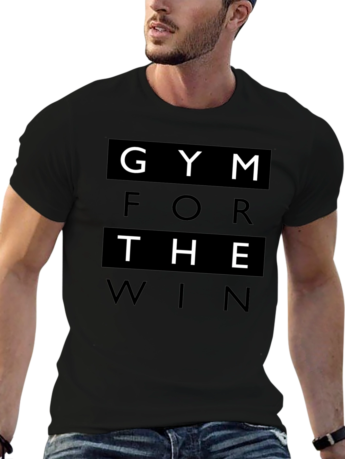 Gym For The Win Black Graphic Tee