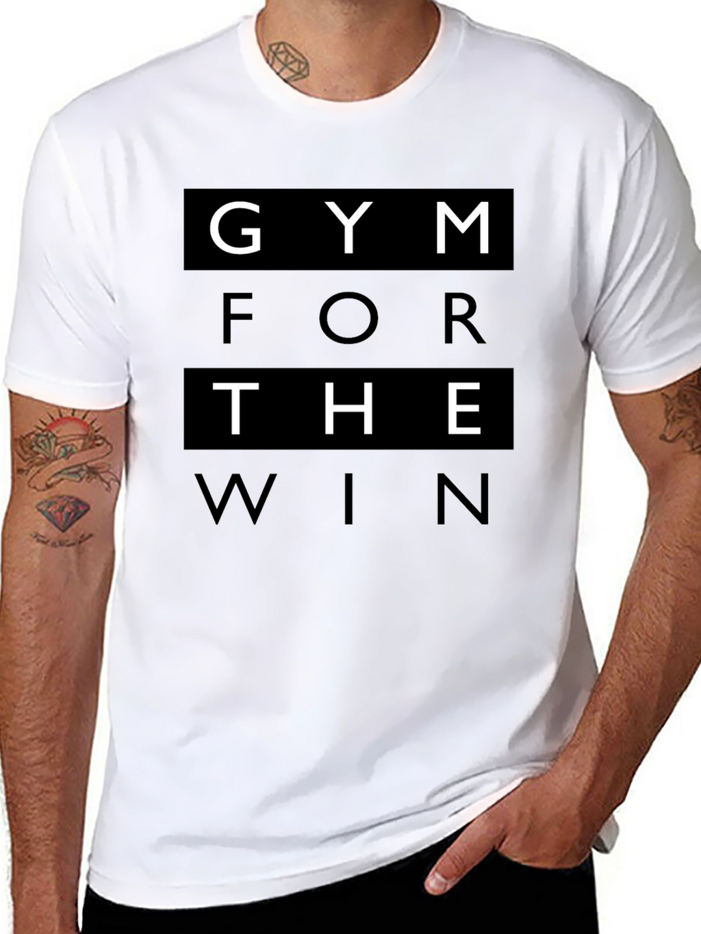 Gym For The Win Black Graphic Tee
