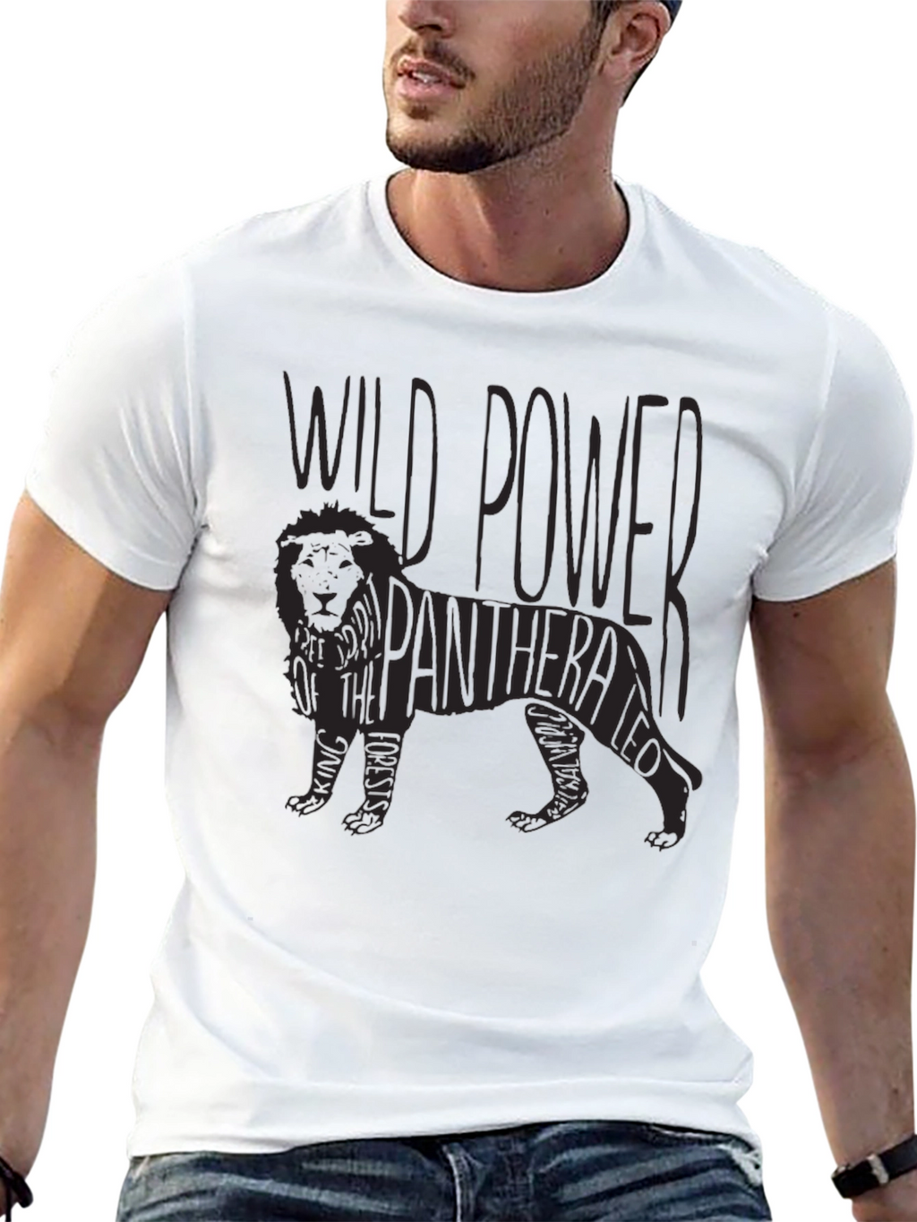 Wild Power Panthera Leo Graphic T-Shirt