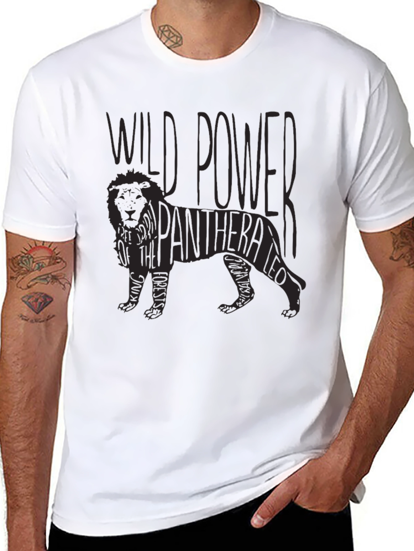 Wild Power Panthera Leo Graphic T-Shirt