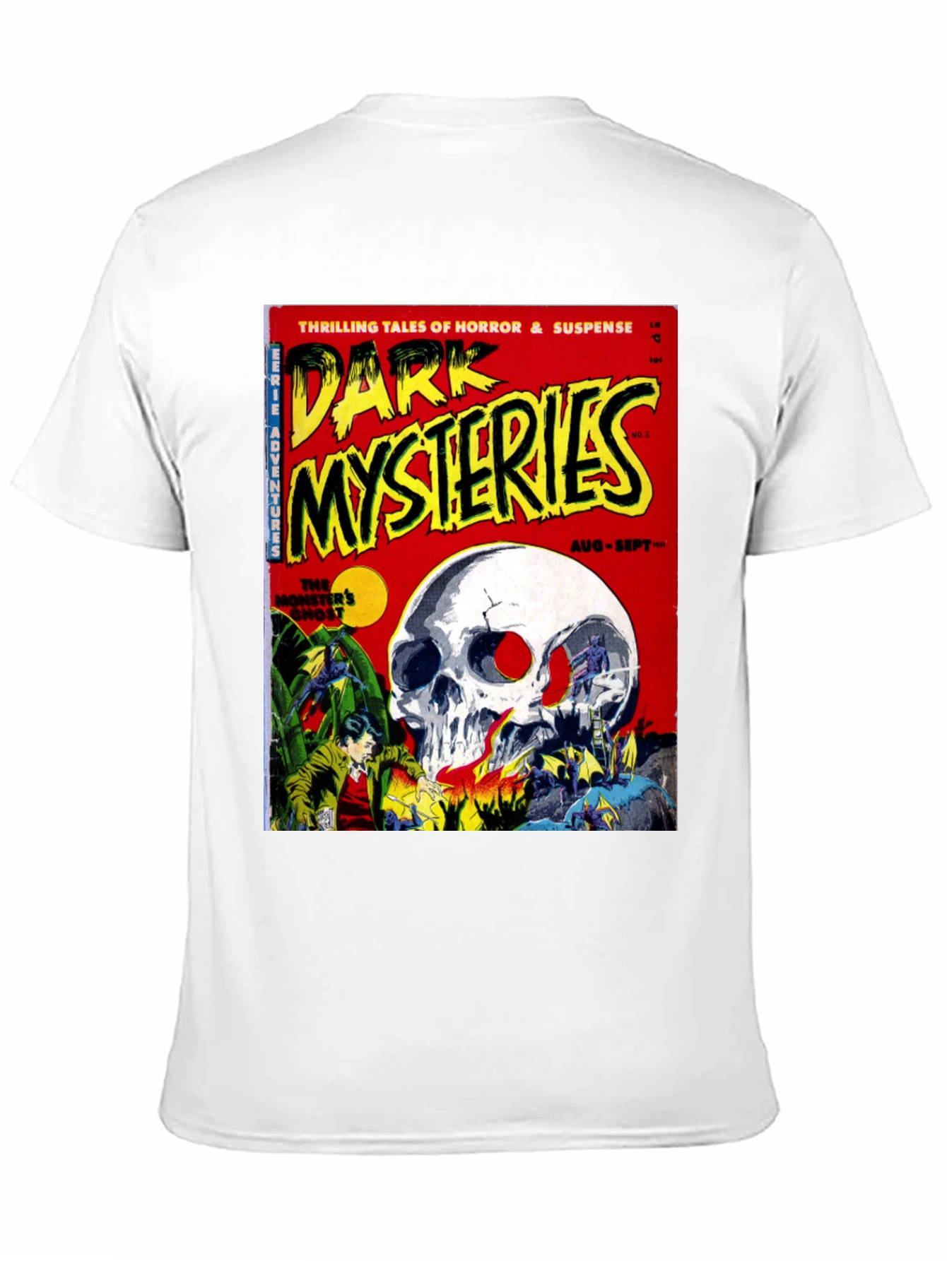 Dark Mysteries Comic Book Cover Graphic T-Shirt