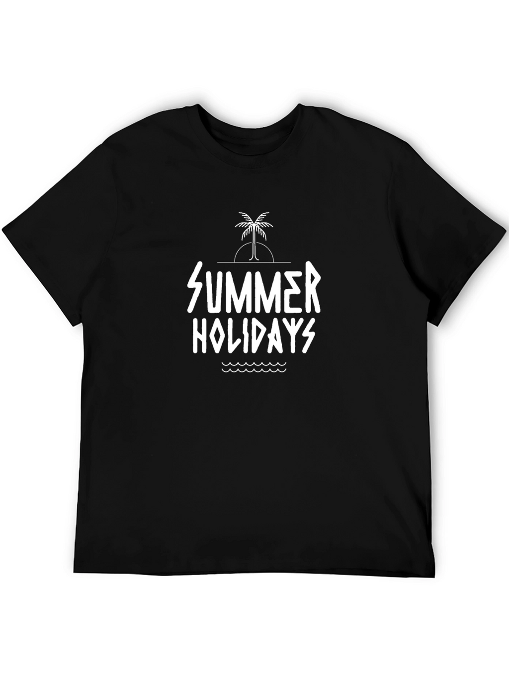 Summer Holidays Black T-Shirt