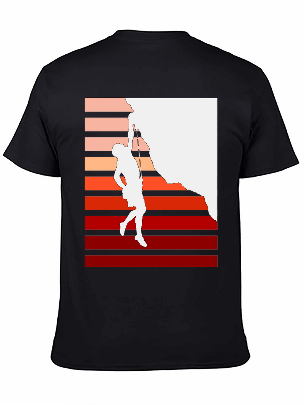 Climbing Retro Graphic T-Shirt - Black