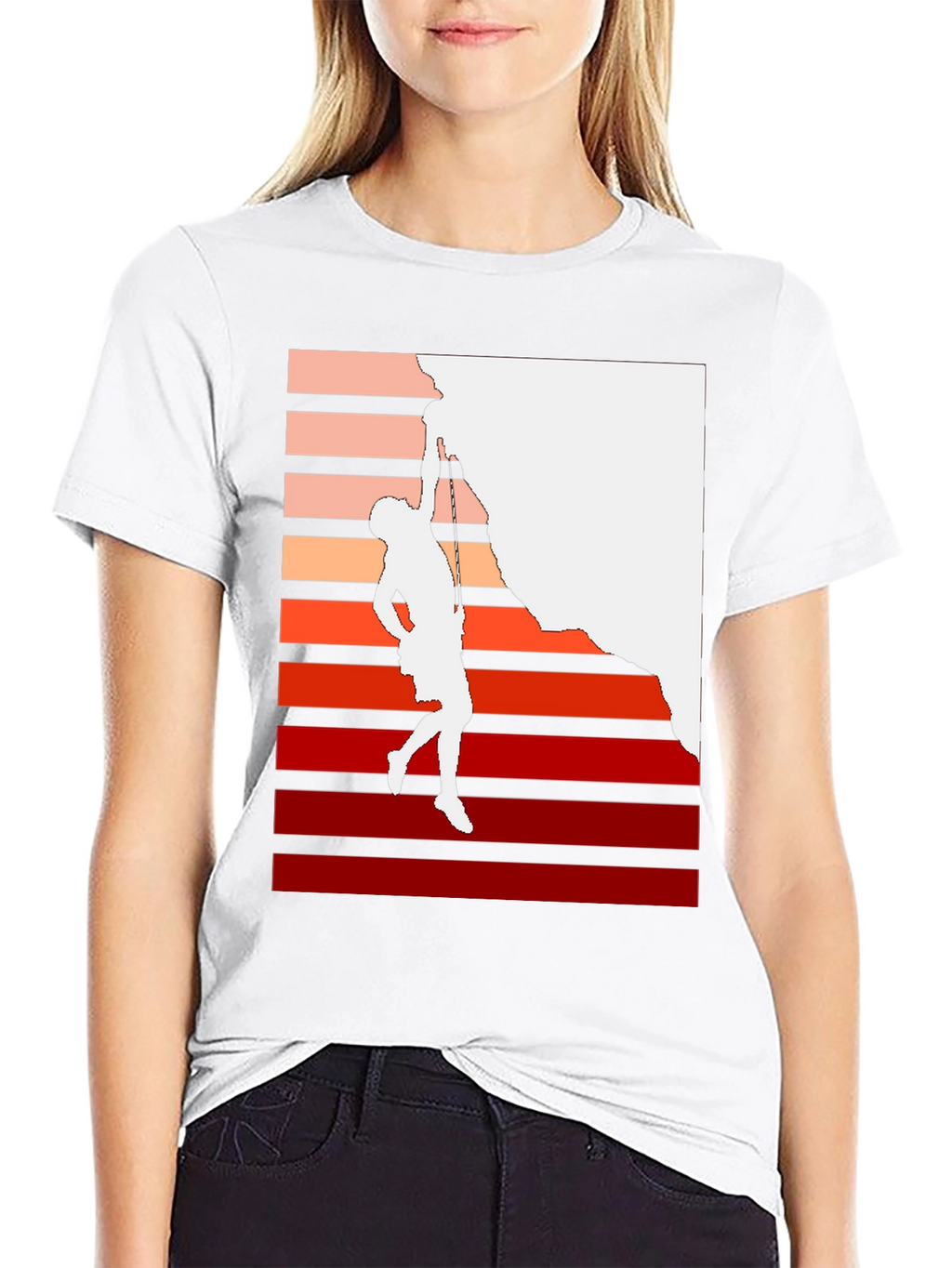 Climbing Retro Graphic T-Shirt - Black