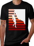 Climbing Retro Graphic T-Shirt - Black