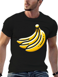 Banana Graphic Tee - Bold Black Cotton Shirt