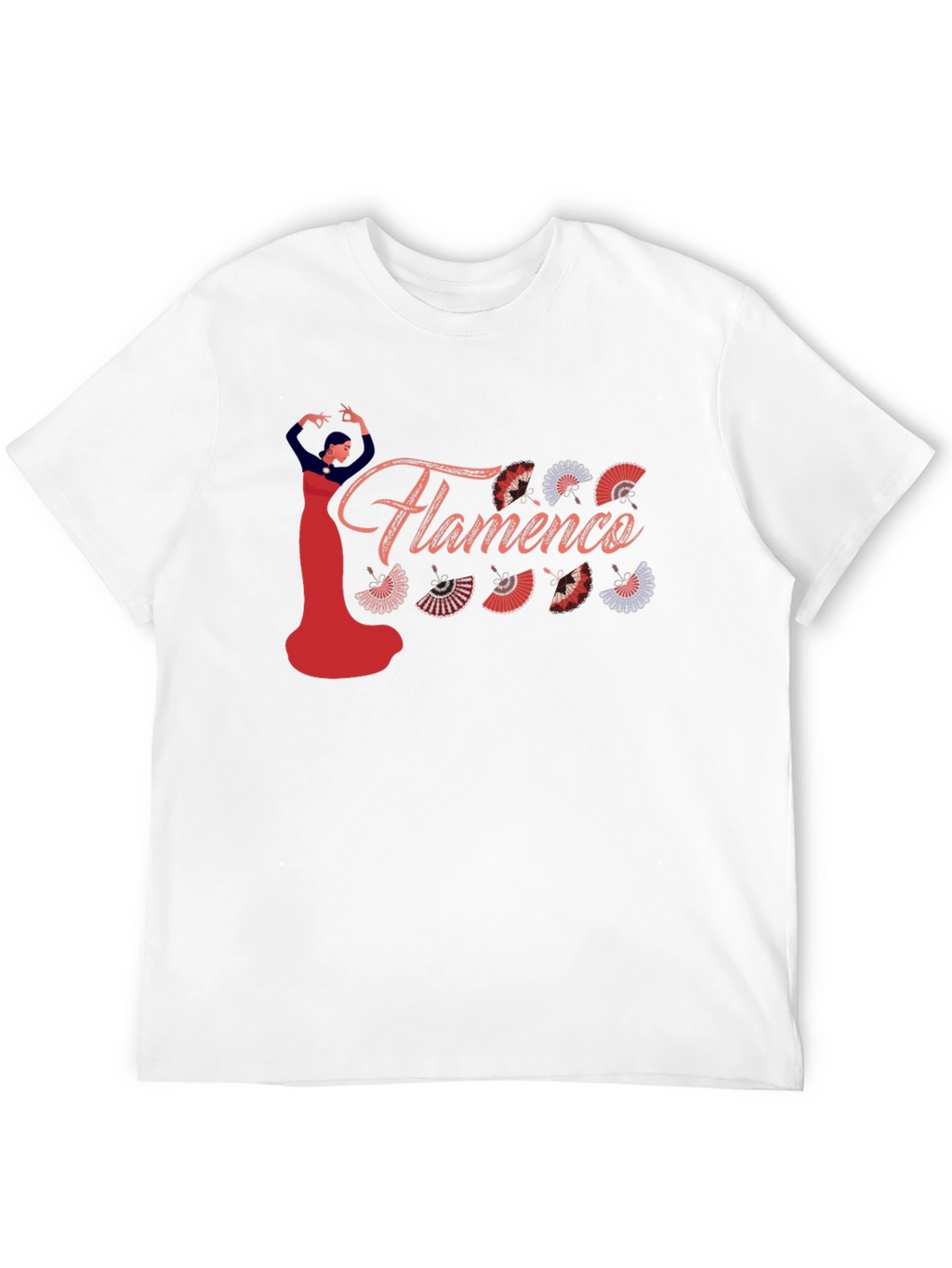Flamenco Dancer Graphic Tee - Black Cotton Shirt
