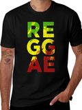 Reggae Graphic T-Shirt - Black Cotton Tee