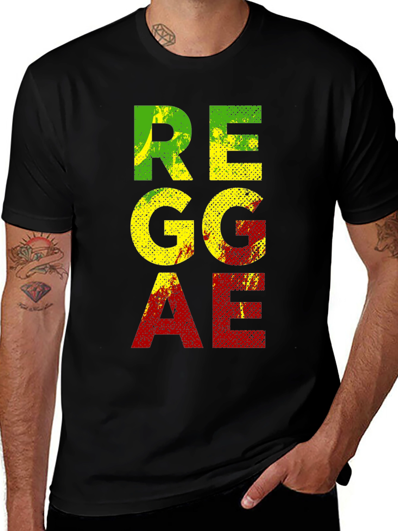 Reggae Graphic T-Shirt - Black Cotton Tee