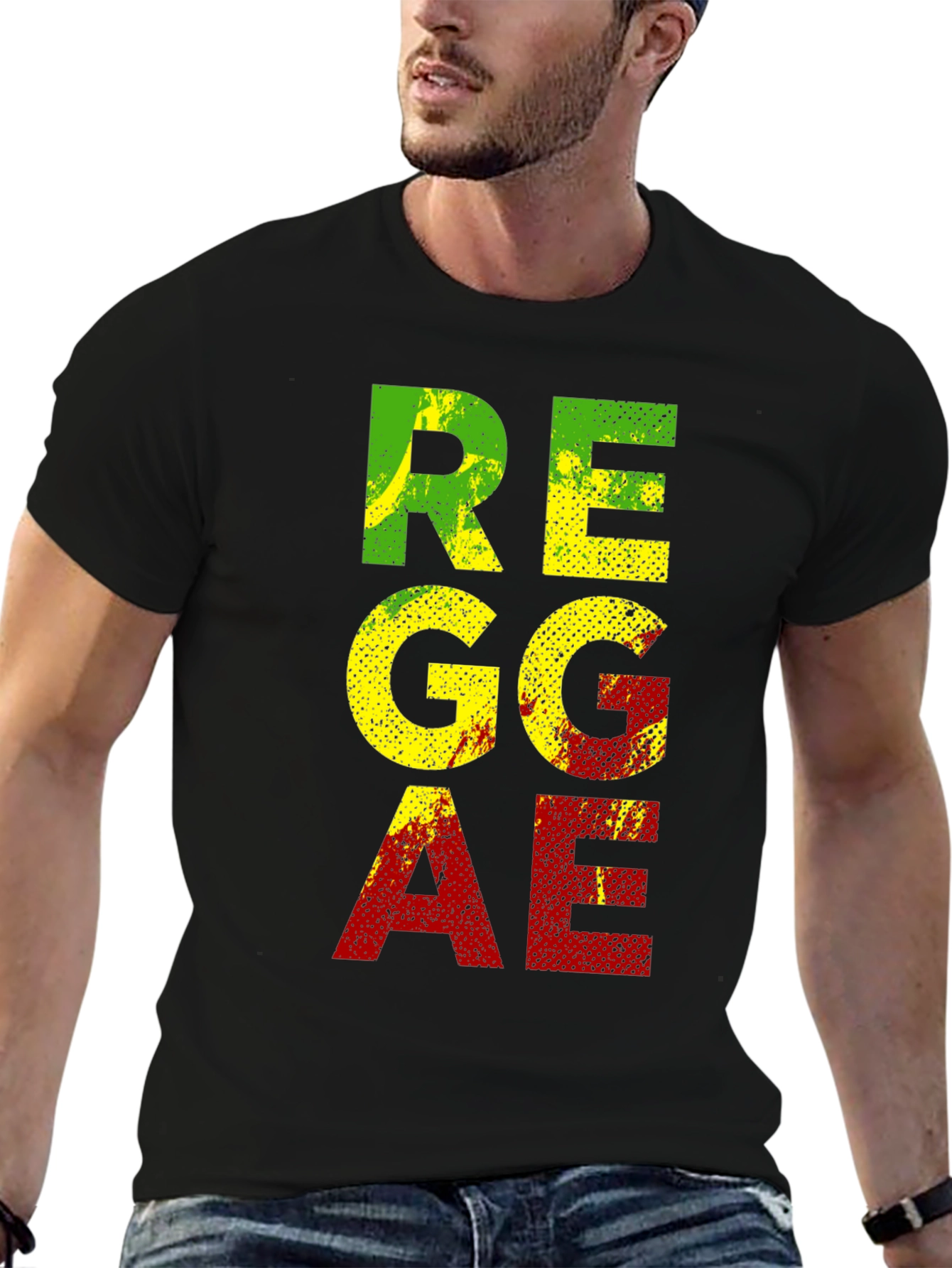 Reggae Graphic T-Shirt - Black Cotton Tee