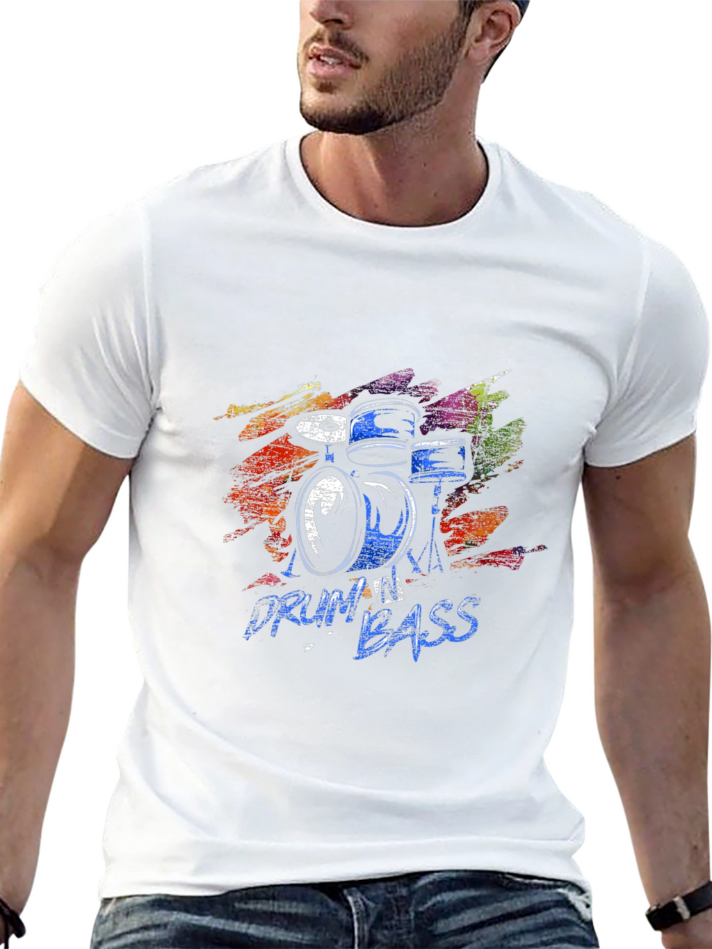 Drum and Bass Black Graphic Tee