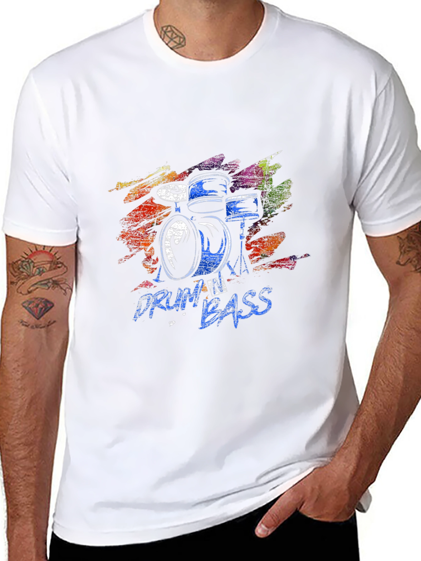 Drum and Bass Black Graphic Tee
