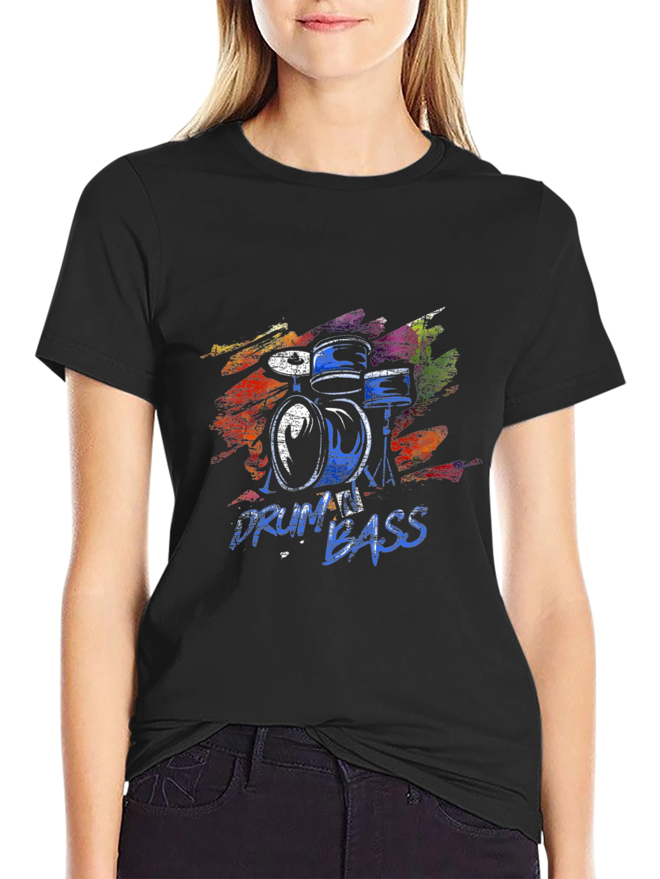 Drum and Bass Black Graphic Tee