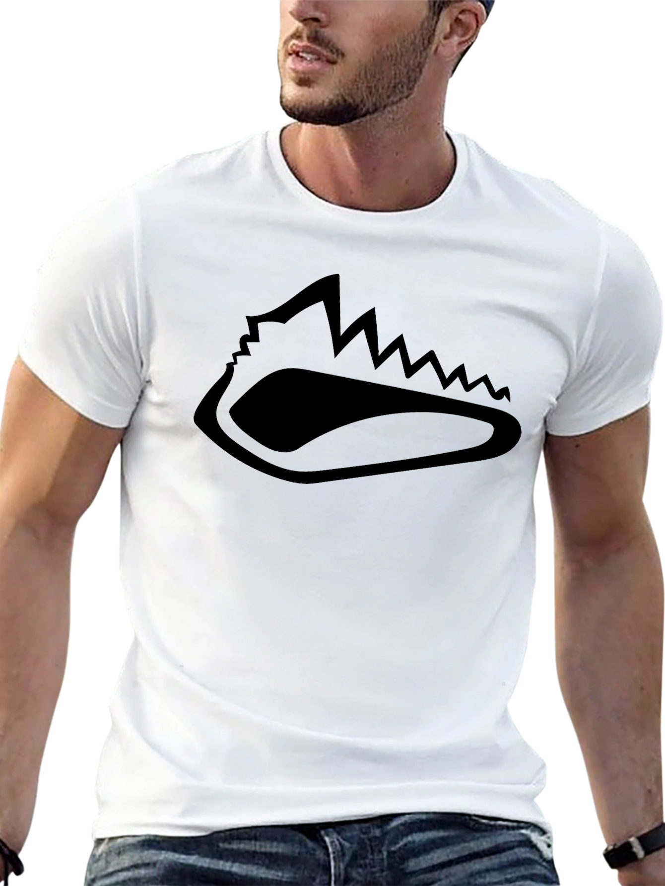 Mountain Silhouette Graphic Black T-Shirt