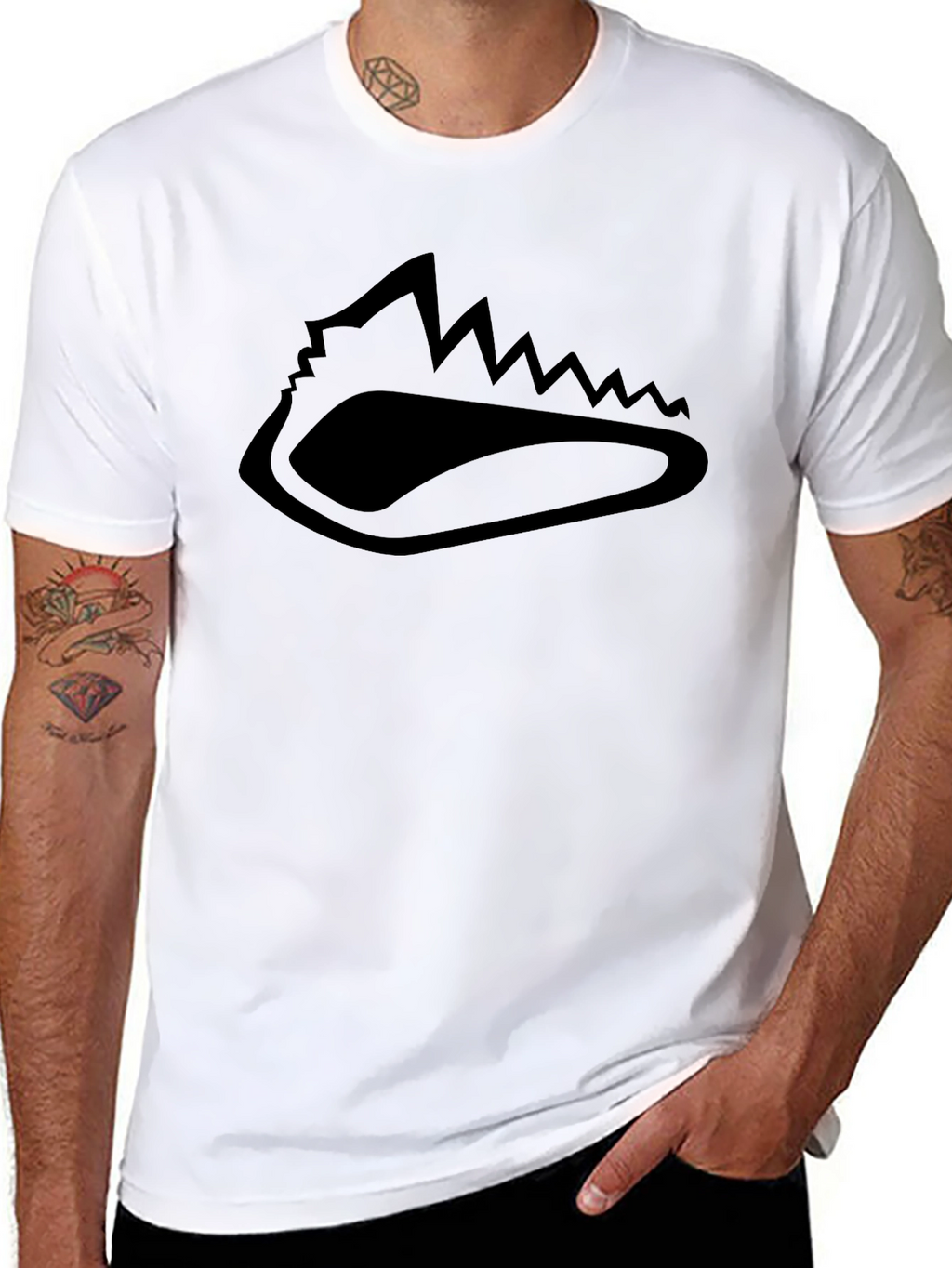 Mountain Silhouette Graphic Black T-Shirt