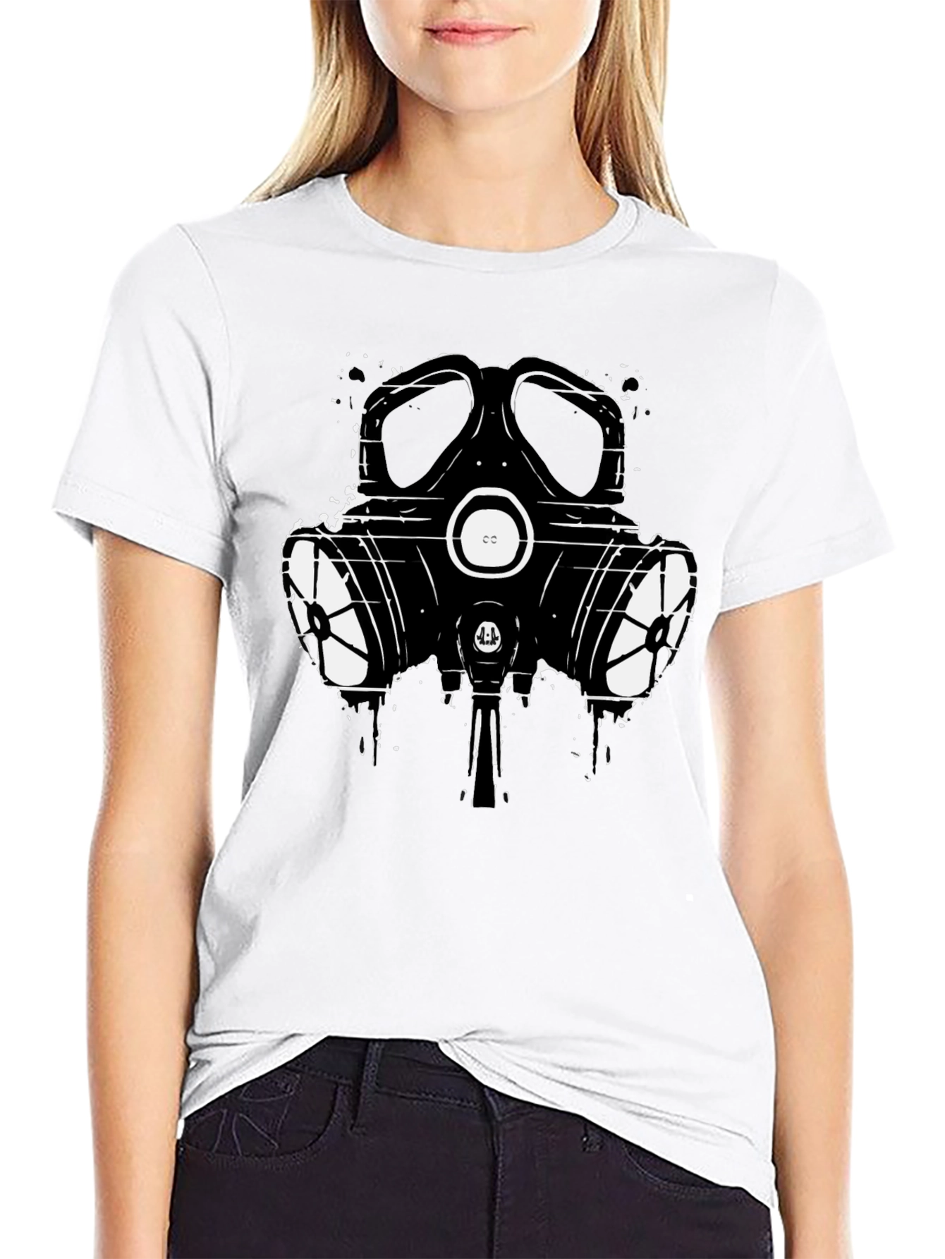 Gas Mask Graphic T-Shirt - Black Cotton Tee