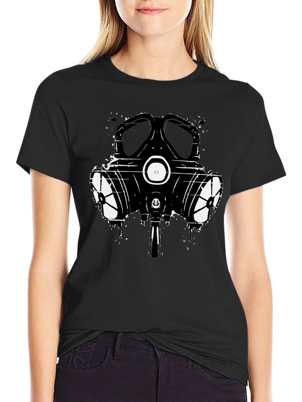 Gas Mask Graphic T-Shirt - Black Cotton Tee