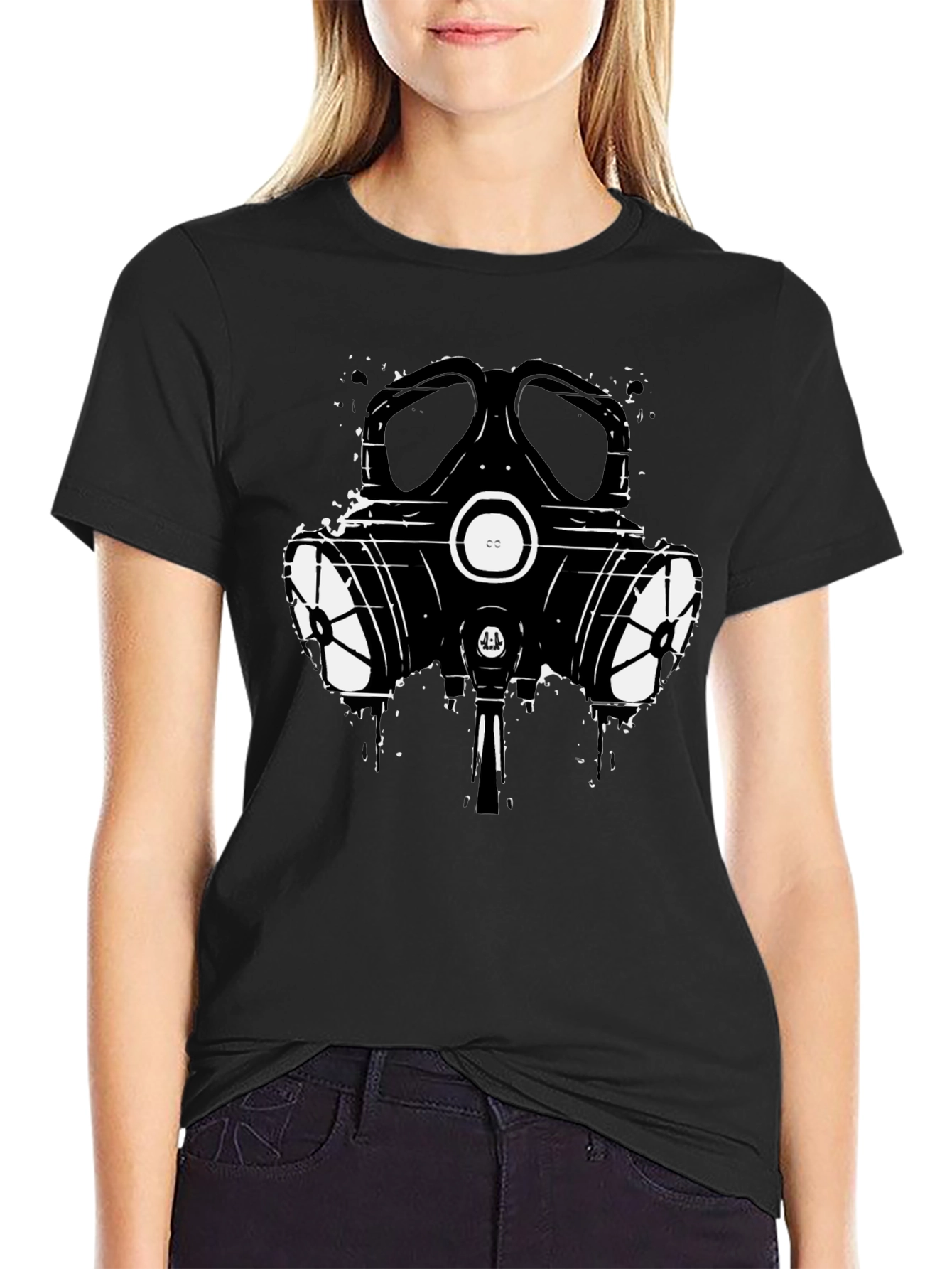 Gas Mask Graphic T-Shirt - Black Cotton Tee