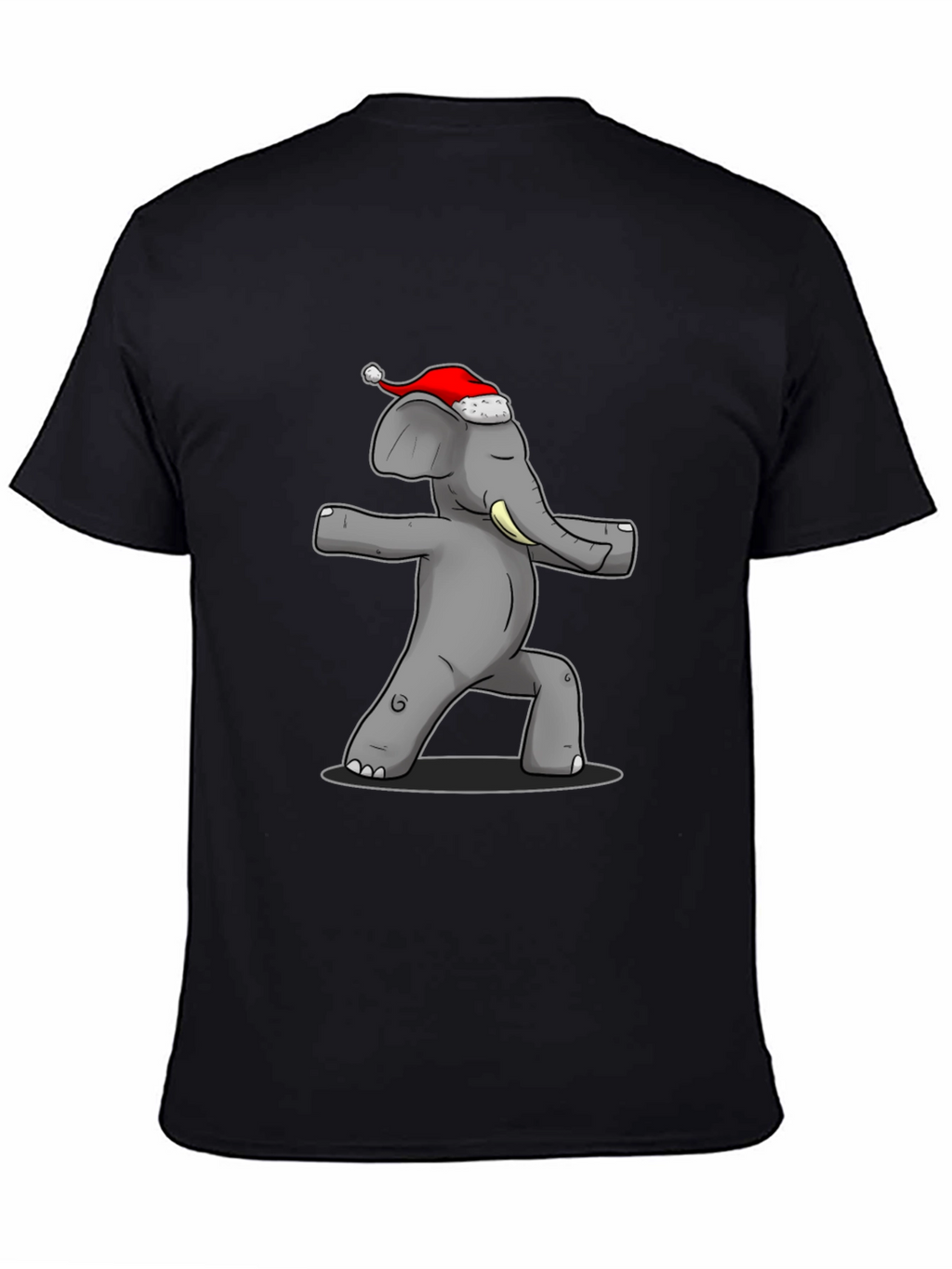 Yoga Elephant Santa Hat T-Shirt