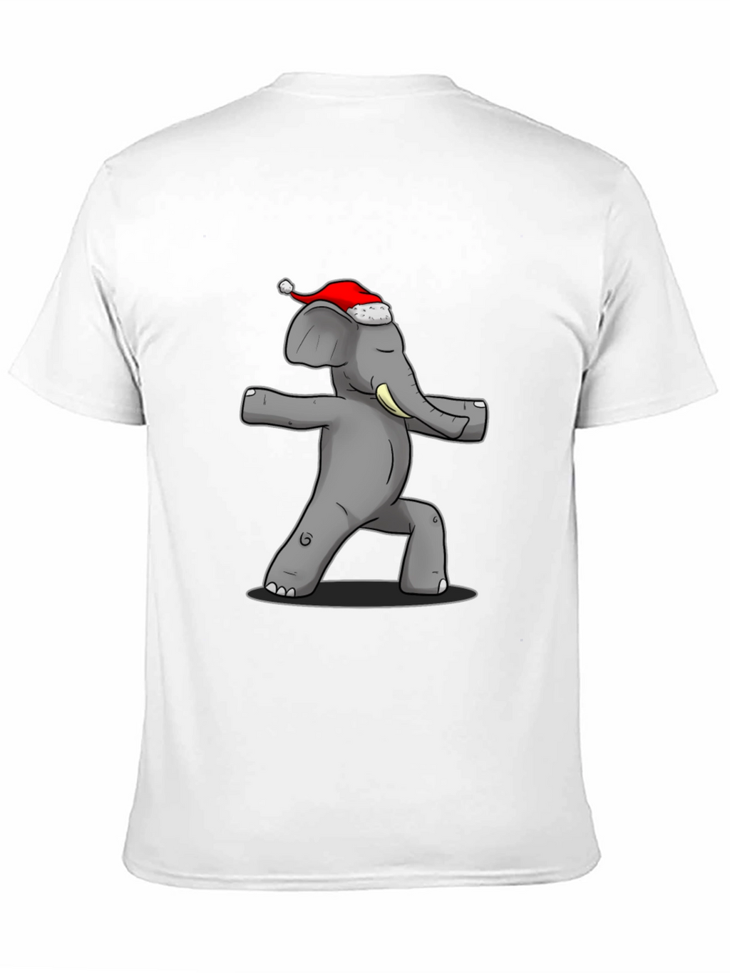 Yoga Elephant Santa Hat T-Shirt