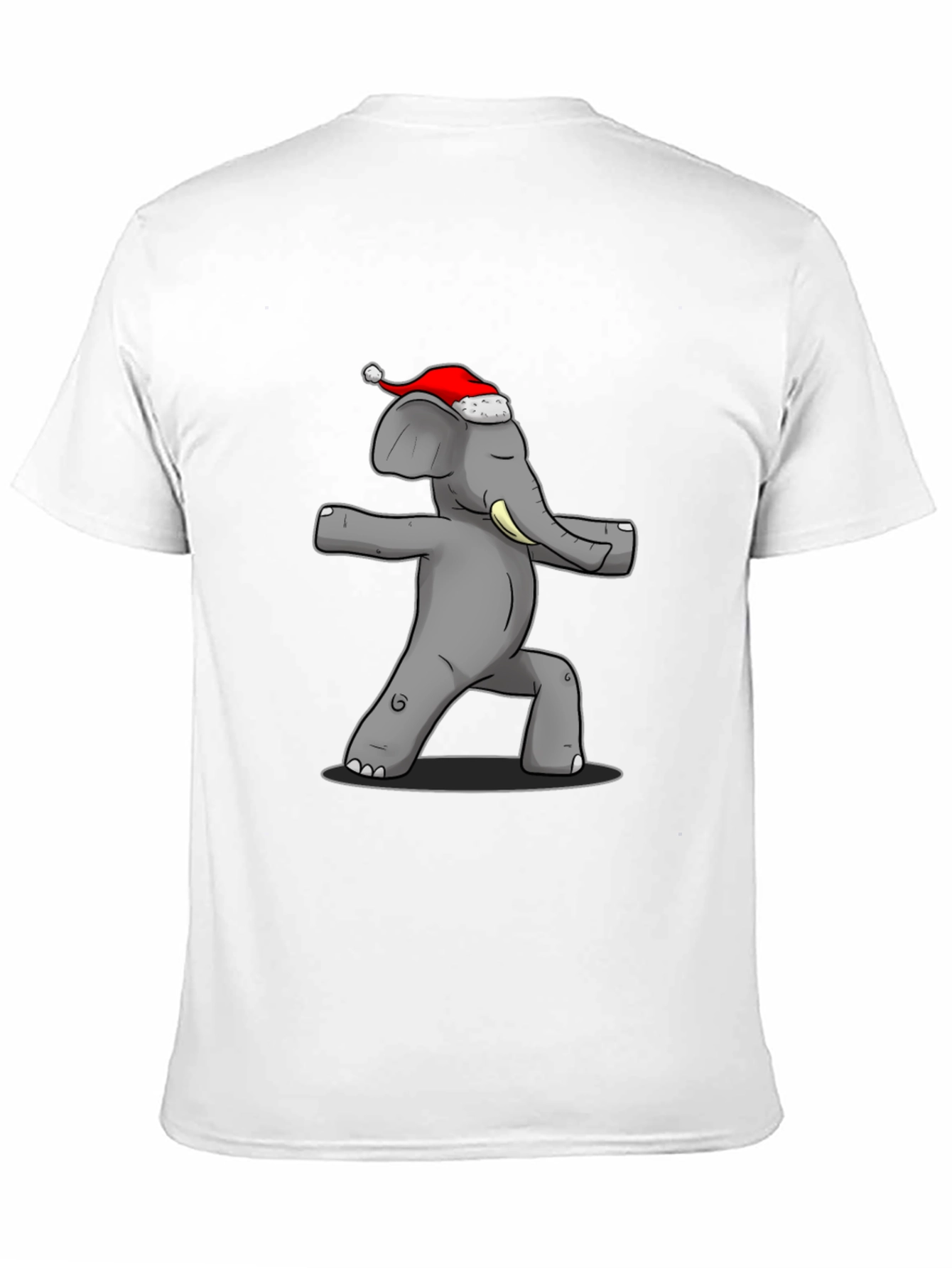 Yoga Elephant Santa Hat T-Shirt