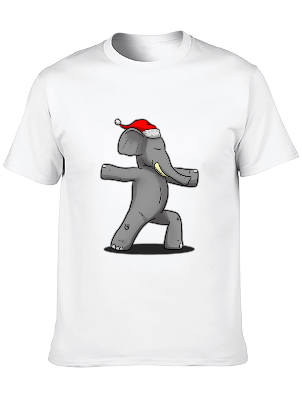 Yoga Elephant Santa Hat T-Shirt
