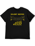 Silent Moves Loud Results Black Graphic T-Shirt