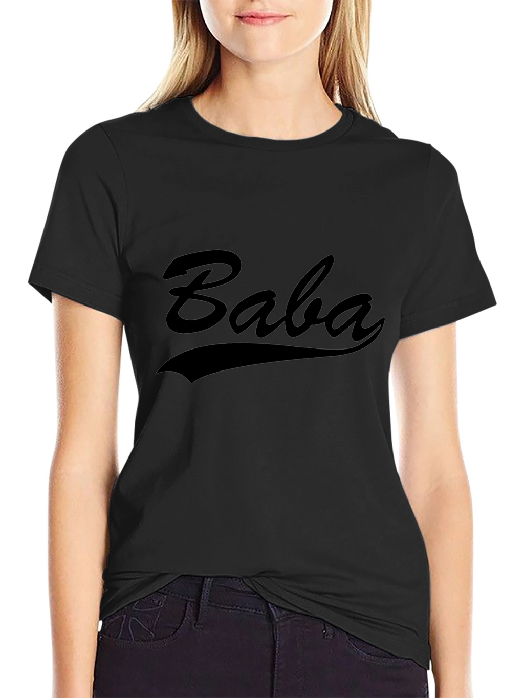 Baba Graphic Tee - Stylish Black T-Shirt