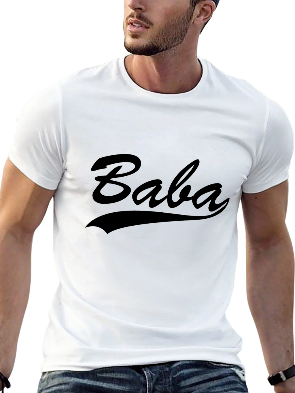 Baba Graphic Tee - Stylish Black T-Shirt