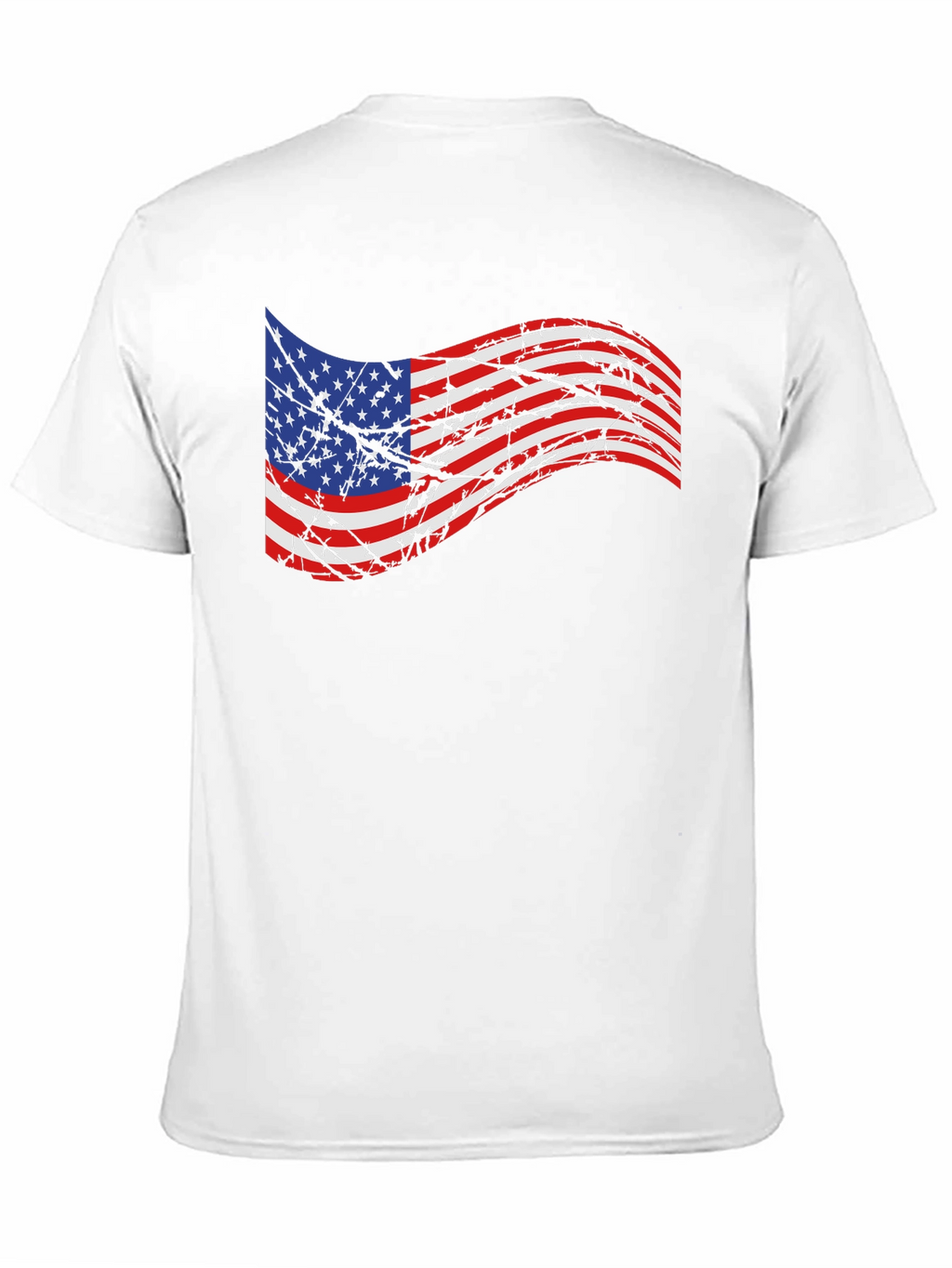 American Flag Barbed Wire Graphic T-Shirt