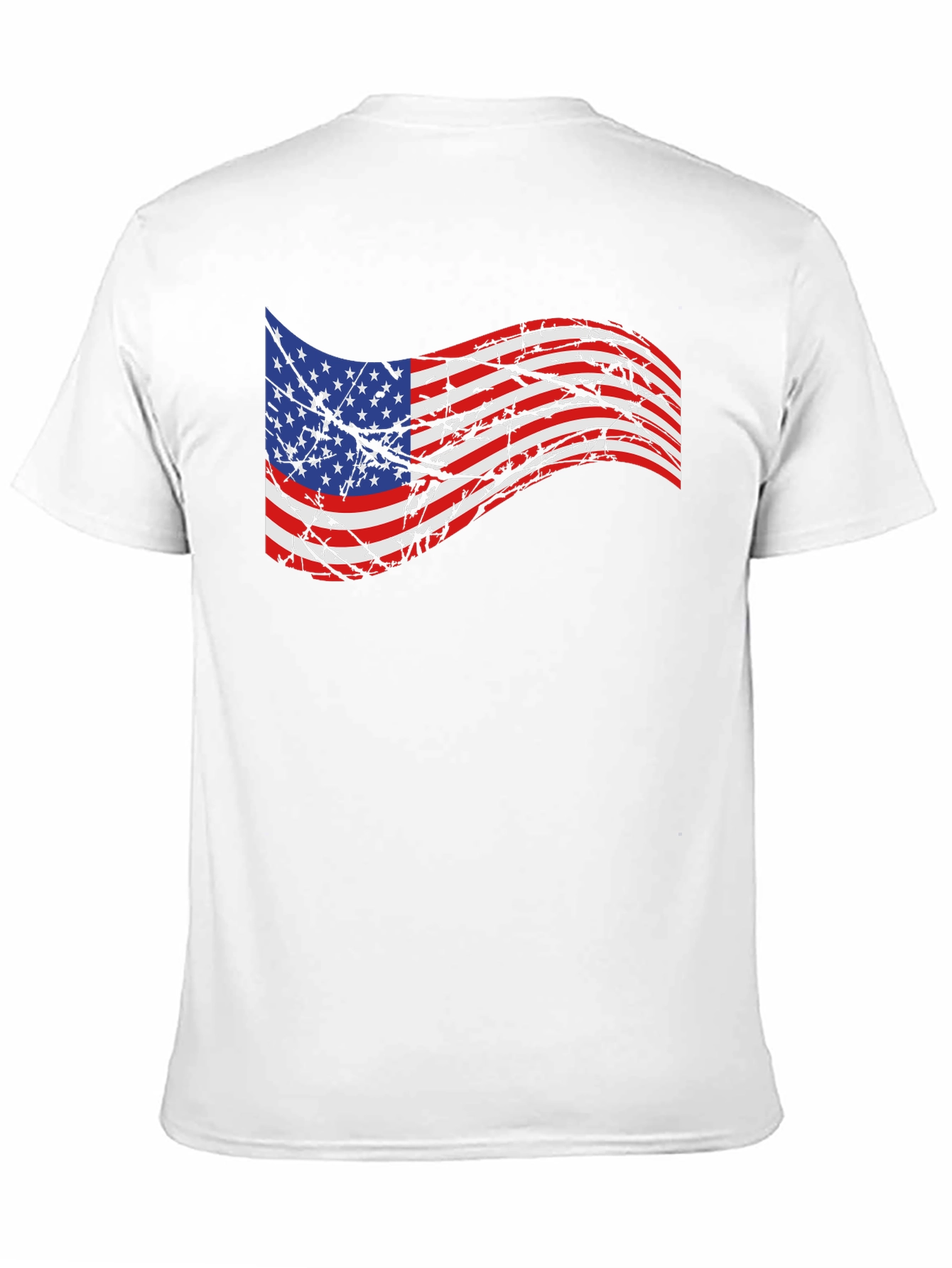 American Flag Barbed Wire Graphic T-Shirt