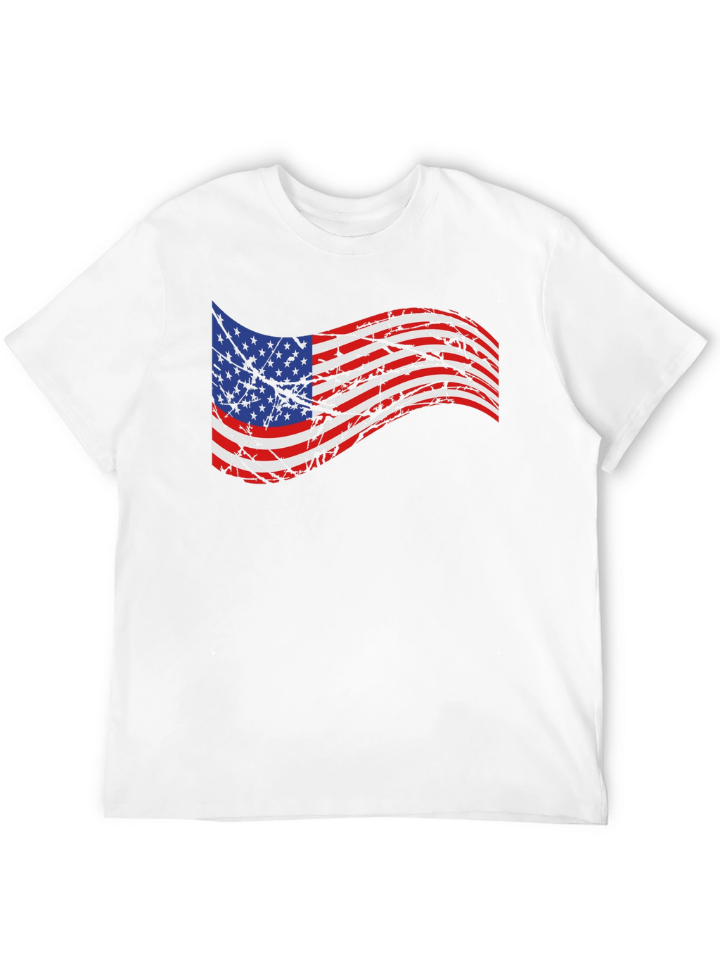 American Flag Barbed Wire Graphic T-Shirt