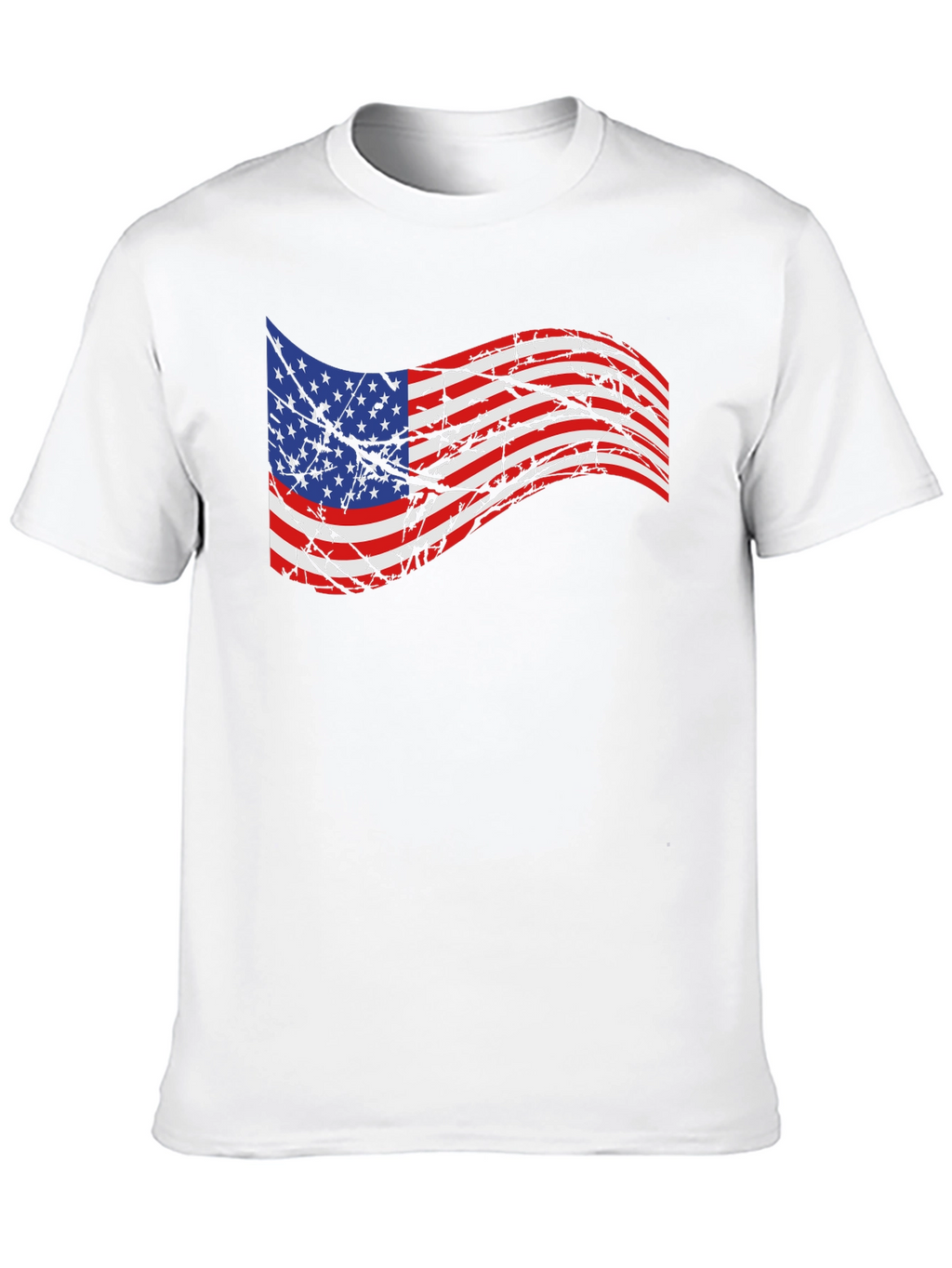American Flag Barbed Wire Graphic T-Shirt
