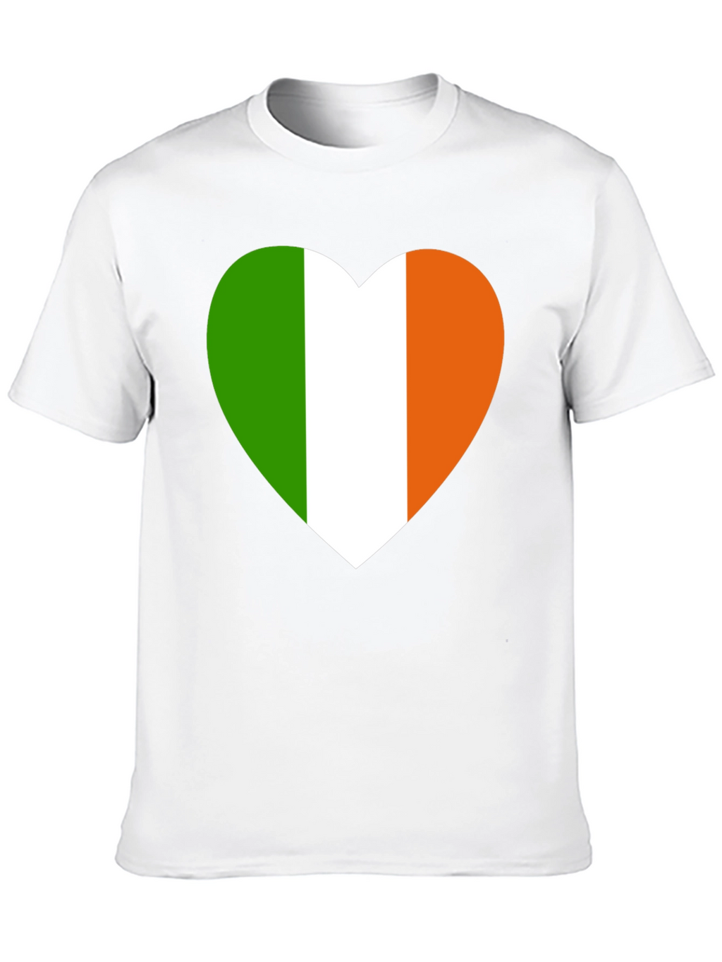Irish Flag Heart Graphic Black T-Shirt
