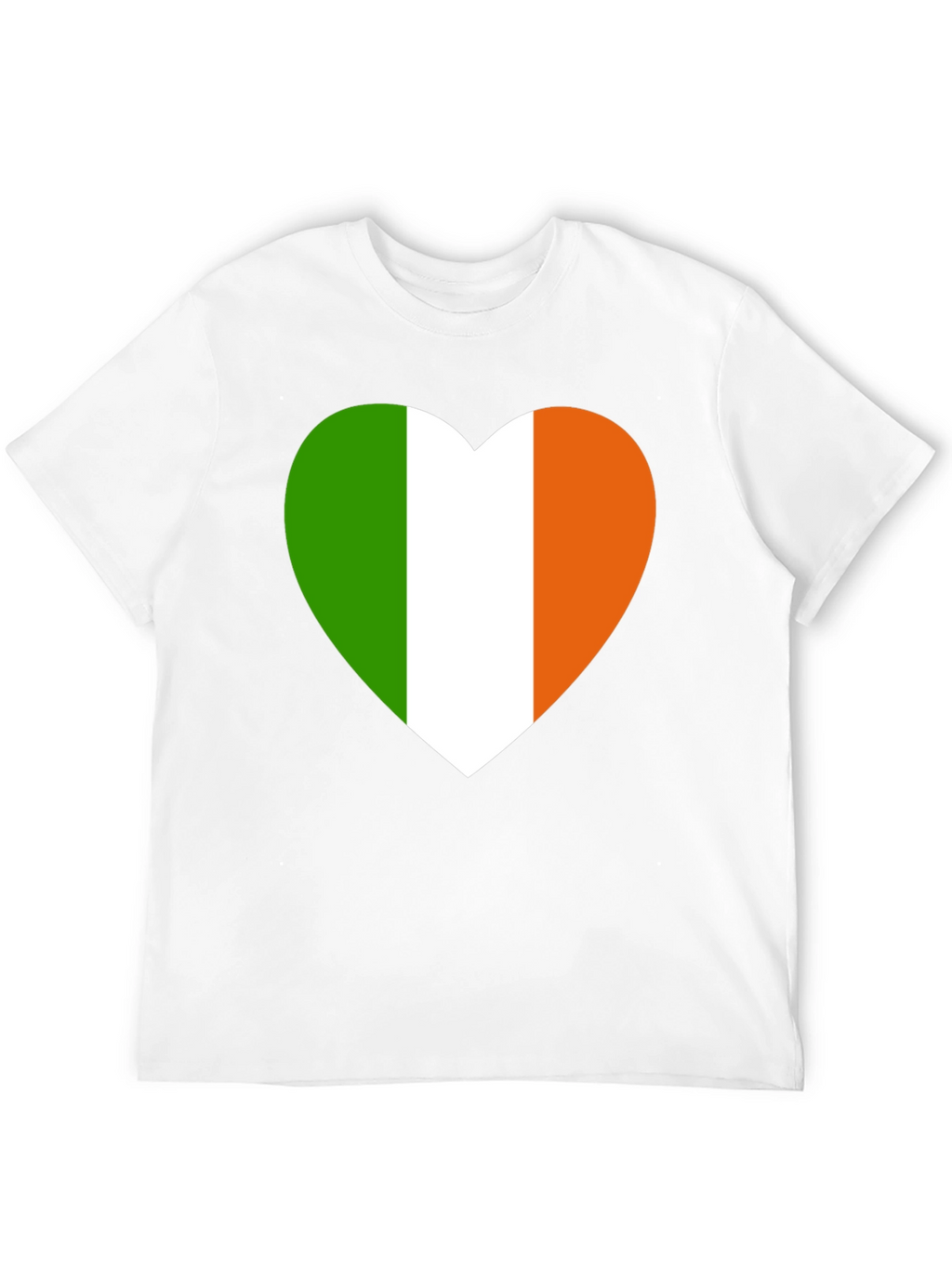 Irish Flag Heart Graphic Black T-Shirt