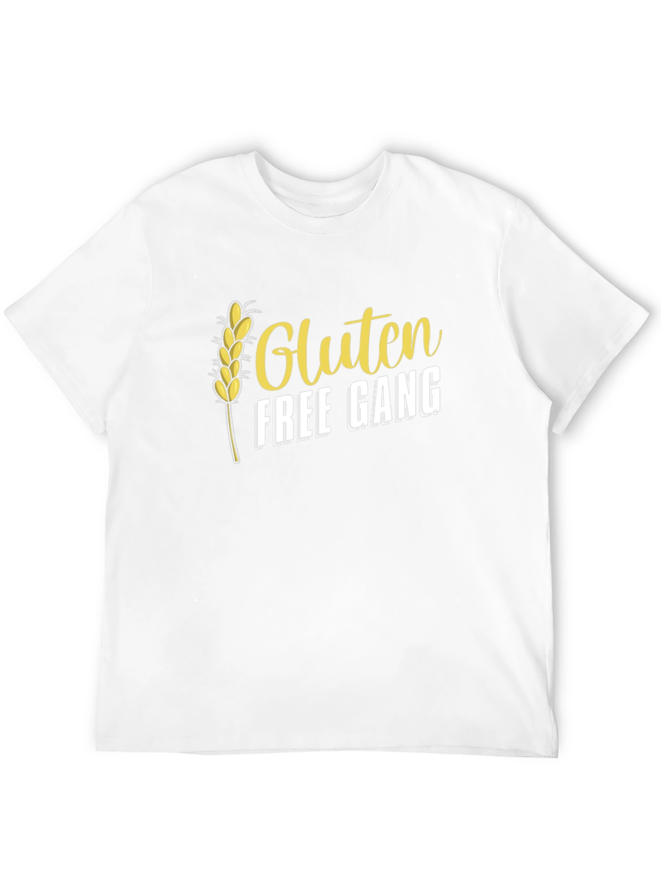 Gluten Free Gang T-Shirt - Black Crew Neck Tee