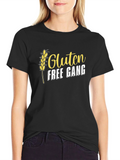 Gluten Free Gang T-Shirt - Black Crew Neck Tee