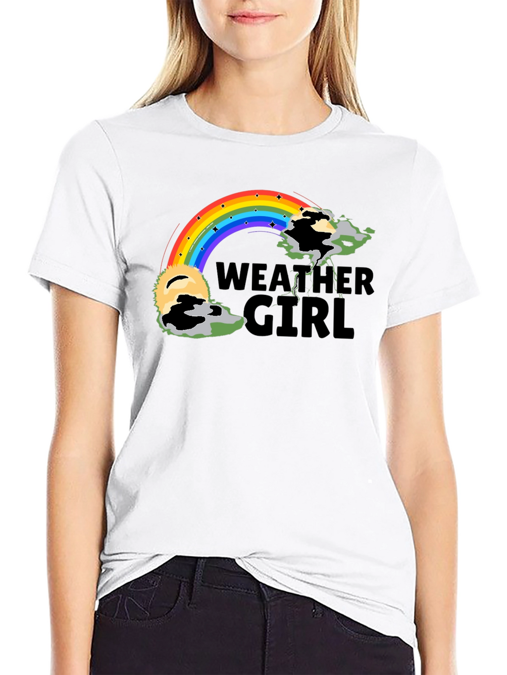 Weather Girl Rainbow Graphic Tee