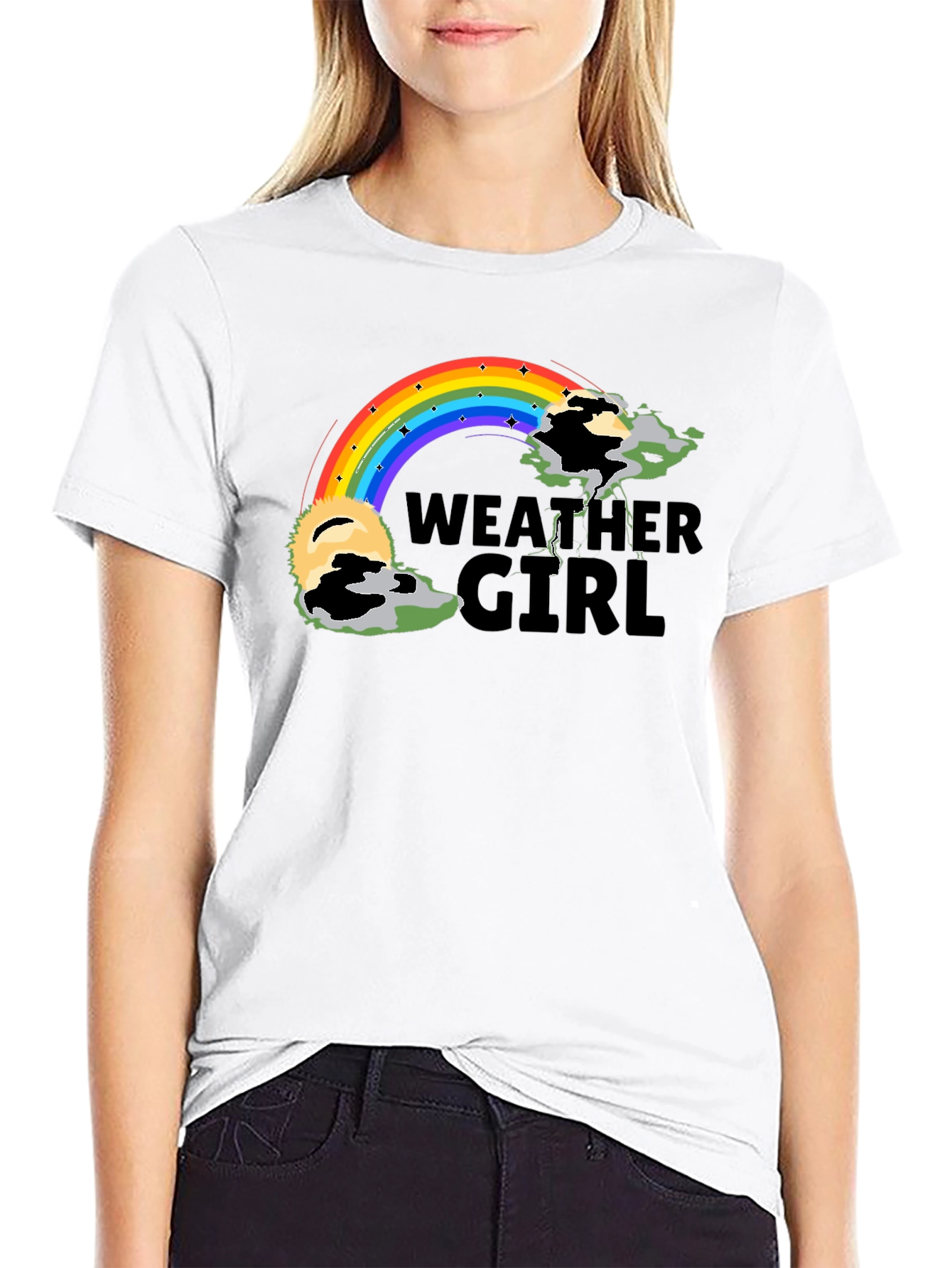 Weather Girl Rainbow Graphic Tee