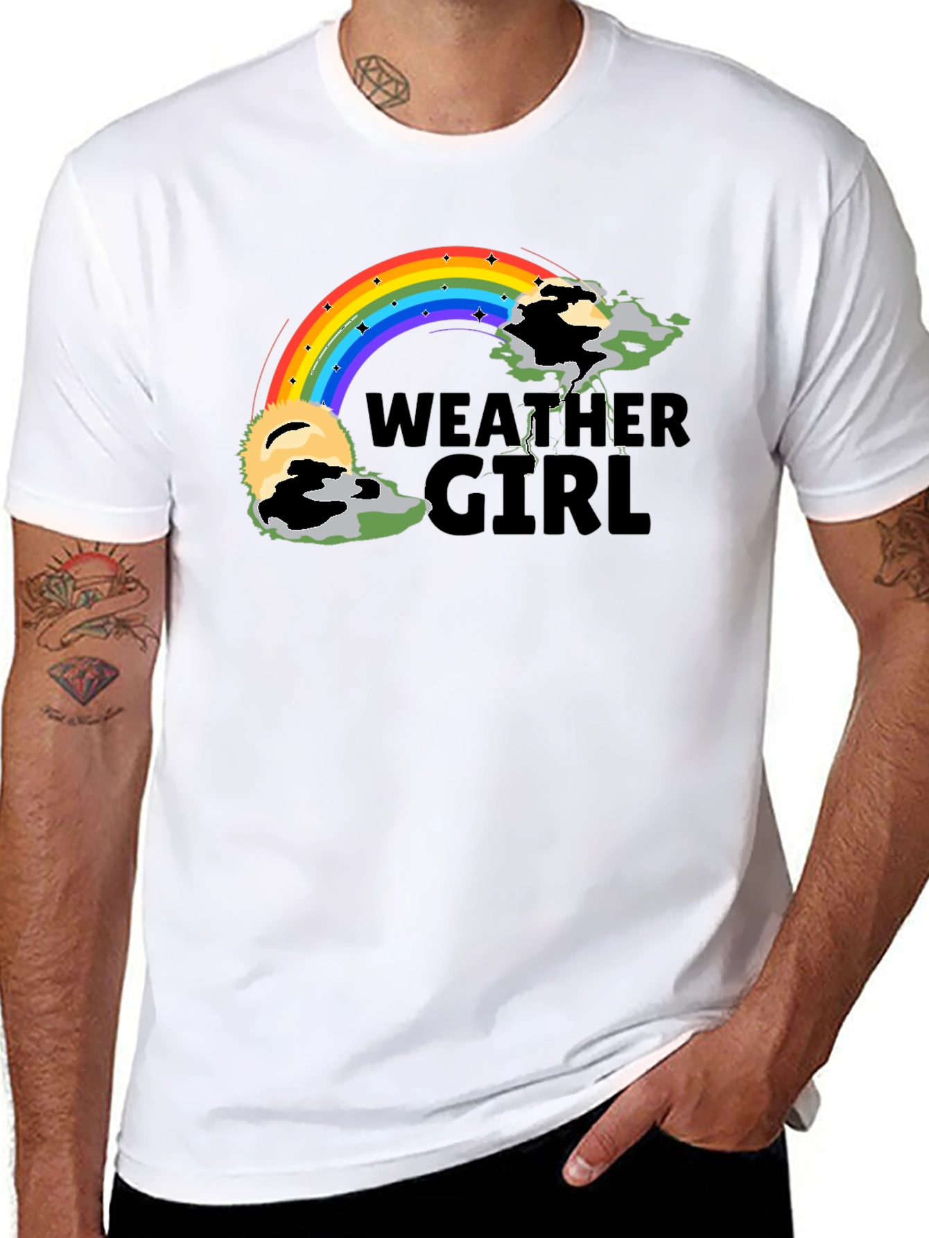 Weather Girl Rainbow Graphic Tee