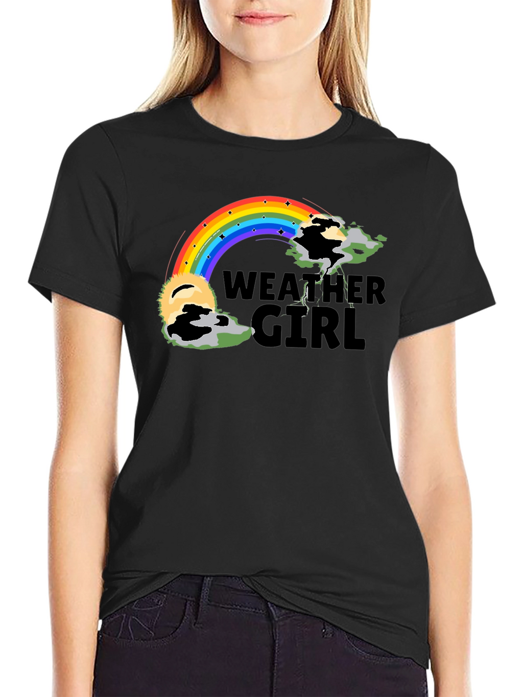 Weather Girl Rainbow Graphic Tee