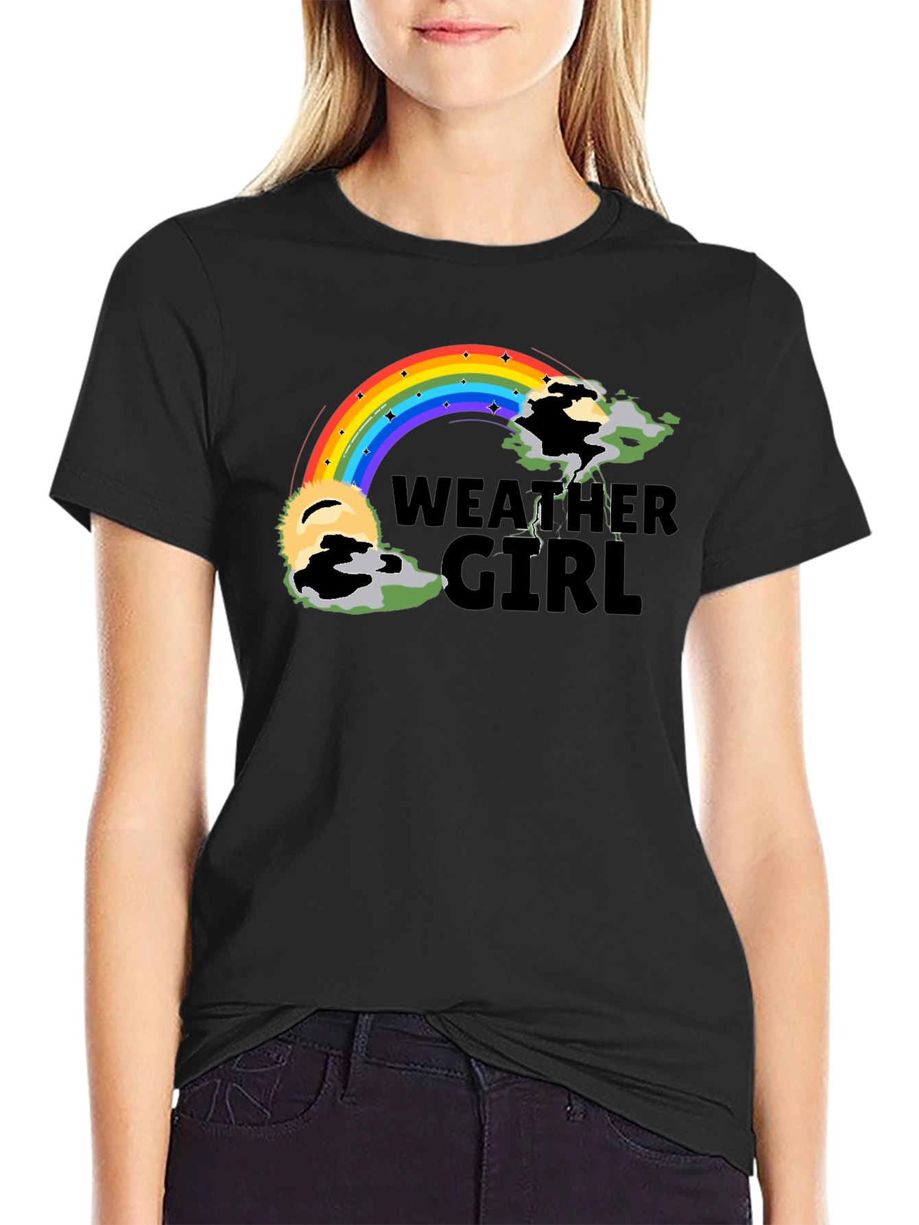 Weather Girl Rainbow Graphic Tee