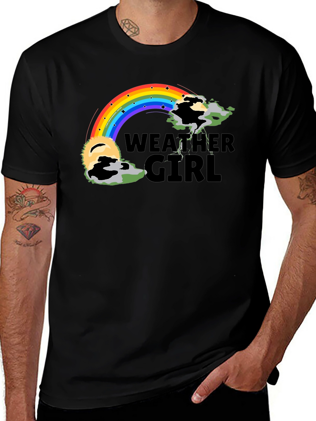 Weather Girl Rainbow Graphic Tee