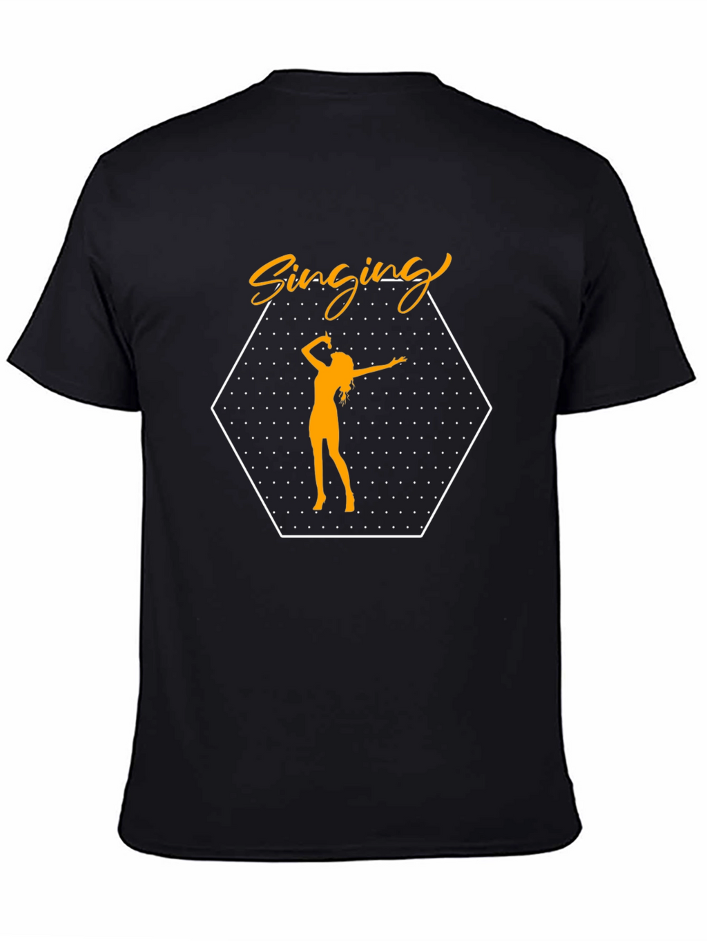 Singing Silhouette Graphic Tee - Black