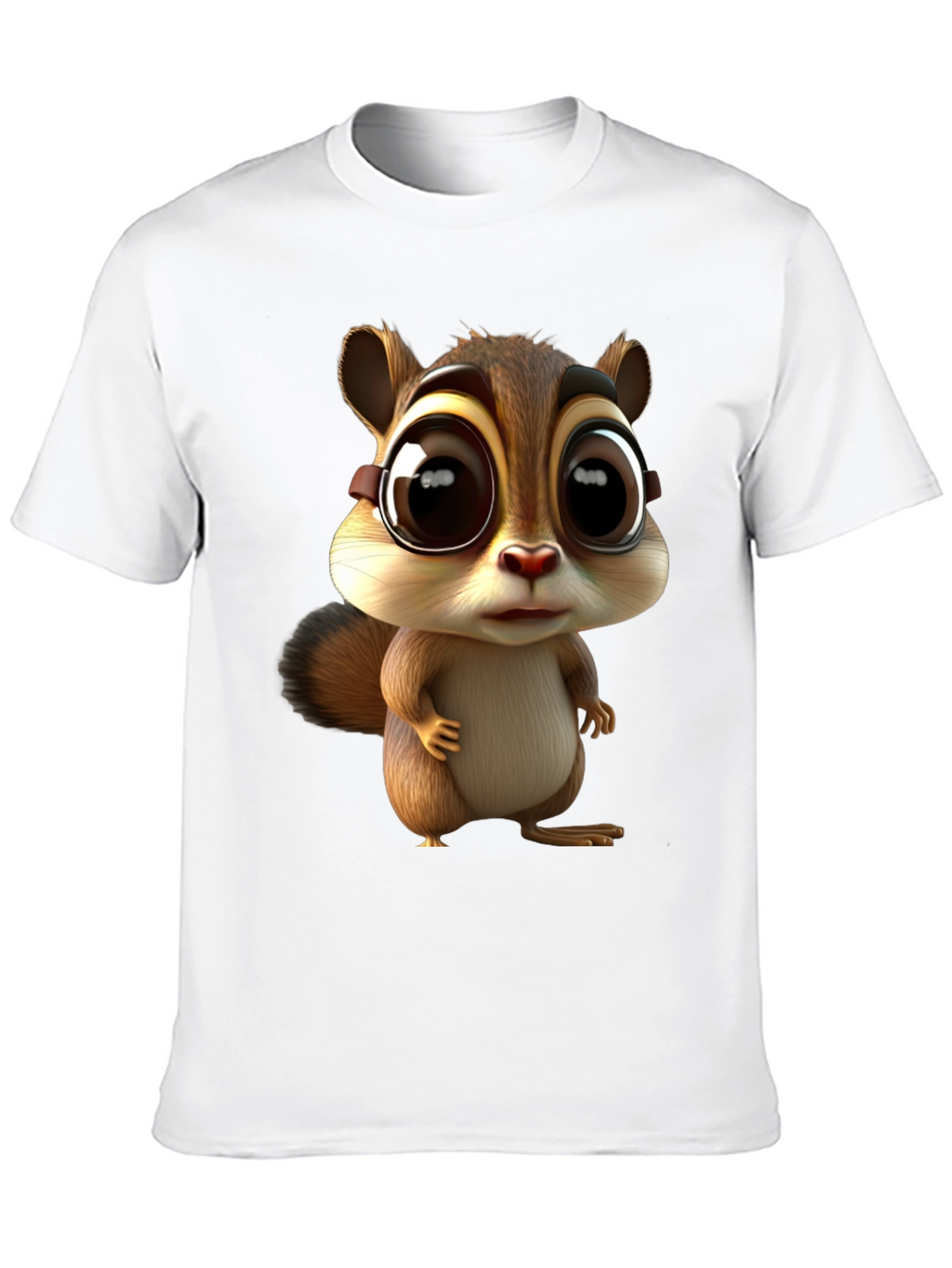 Cute Chipmunk Graphic Tee - Unisex Black T-Shirt